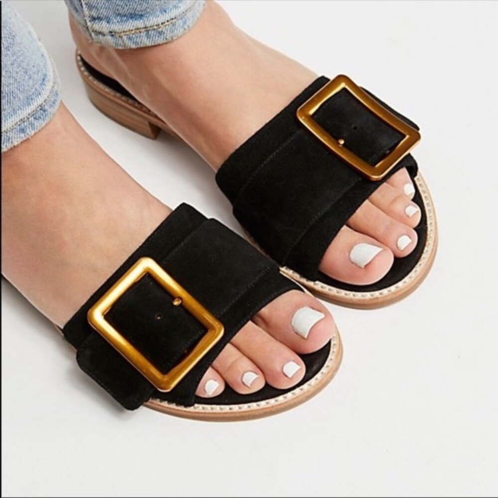 NWOT Jeffrey Campbell suede slides